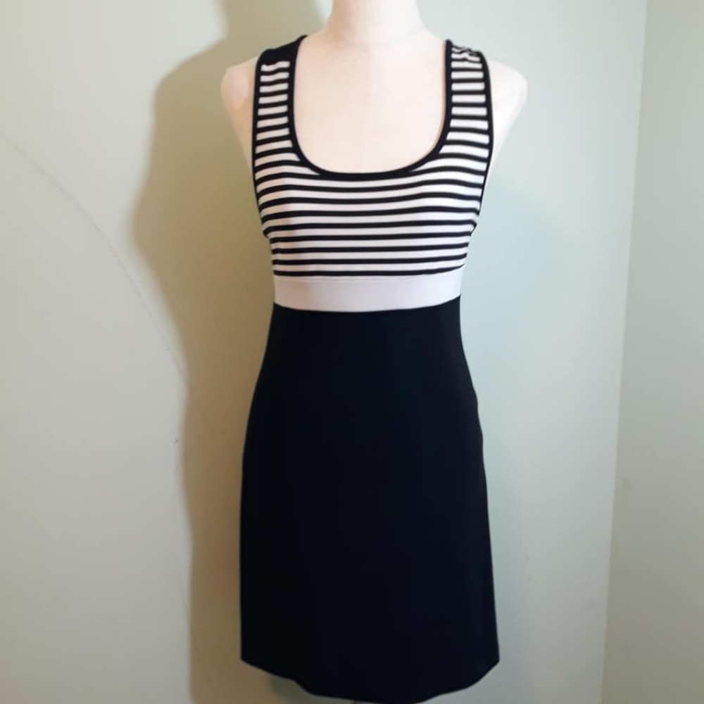 City Triangles Black White Strip Cris Cross Back